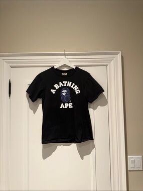 Bape Black Short Sleeve 'A Bathing Ape' Logo Tee
